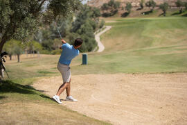 Jugador de la Universidad de Stirling. Campeonato Europeo de Golf Universitario. Antequera. Junio de 2019