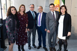 Foto de grupo. Toma de posesión de D. José Ángel Narváez Bueno como Rector de la Universidad de Málaga. Palacio de San Telmo, Sevilla. Enero de 2020