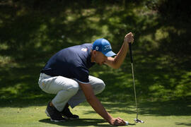 Jugador de la Universidad de Málaga. Campeonato Europeo de Golf Universitario. Antequera. Junio de 2019