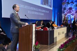 Intervención de Ramón Herrera de las Heras. Apertura del Curso Académico 2024/2025 de la Universidad de Málaga. Paraninfo. Septiembre de 2024
