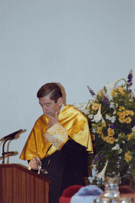 Apertura del Curso Académico 1996/1997 de la Universidad de Málaga. Teatro Cervantes. Octubre de 1996