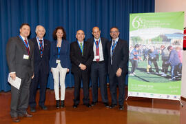 Foto de grupo. 6º Congreso Internacional de Actividad Física Deportiva para Mayores. Escuela Técnica Superior de Ingeniería de Telecomunicaciones y de Informática. Marzo de 2015