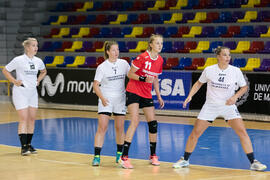 Partido Universidad de Primorska - Universidad Ovidius. Categoría femenina. Campeonato Europeo Universitario de Balonmano. Antequera. Julio de 2017
