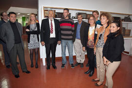 Inauguración de la Exposición Murales de Eugenio Chicano "El Copo" y "Puerta Oscura". Escuela Técnica Superior de Ingeniería Informática. Noviembre de 2013