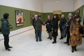 Inauguración de la exposición "Aguatintas por Seguiriyas", de Eugenio Chicano. Palacio Episcopal de Málaga. Enero de 2019