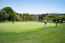 Jugadoras en el campo. Campeonato Europeo de Golf Universitario. Antequera. Junio de 2019