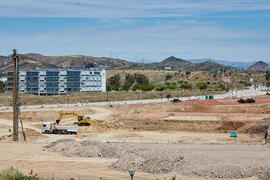 Inicio de las obras de la nueva Facultad de Turismo. Campus de Teatinos. Abril de 2021