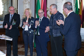 Entrega de los II Premios de Investigación de la Cátedra de Estudios Cofrades. Ayuntamiento de Málaga. Marzo de 2018