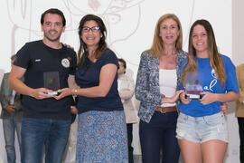 Entrega de trofeos en la Gala del Deporte Universitario 2017. Escuela Técnica Superior de Ingeniería de Telecomunicaciones. Junio de 2017