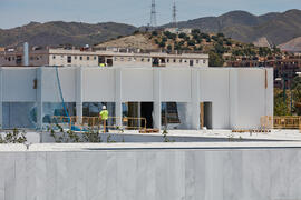 Obras del nuevo Pabellón de Gobierno. Campus de Teatinos. Mayo de 2021