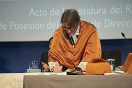 Toma de posesión de Enrique Márquez Segura como nuevo Vicerrector de Transferencia, Empresa y Transformación Digital de la Universidad de Málaga. Paraninfo. Marzo de 2024