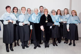 Retratos de D. Antonio Bonet Correa en la Investidura como Doctor "Honoris Causa" por la Universidad de Málaga. Rectorado. Febrero de 2014