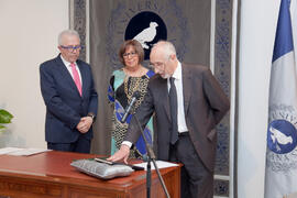 Toma de posesión de Antonio Morales como Presidente del Consejo Social de la Universidad de Málaga. Abril de 2014