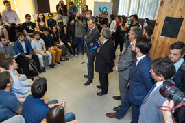 Visita del ministro Pedro Duque al edificio The Green Ray. Campus de Teatinos. Junio de 2018