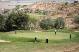 Jugadoras en el 'green'. Campeonato Europeo de Golf Universitario. Antequera. Junio de 2019