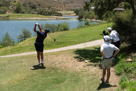 Jugada en el Campeonato Europeo de Golf Universitario. Antequera. Junio de 2019