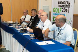 Reunión técnica. Campeonato Europeo de Golf Universitario. Antequera. Junio de 2019