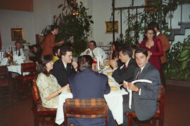 Cena de Gala del 25 Aniversario de la Facultad de Ciencias Económicas y Empresariales de la Universidad de Málaga en Torremolinos. Junio de 1991