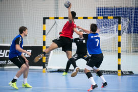 Partido Universidad de Montpellier - Universidad de Frankfurt. Categoría masculina. Campeonato Europeo Universitario de Balonmano. Antequera. Julio de 2017