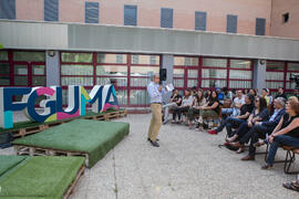 Antonio María Lara presenta "Dialogando" con Clara Jiménez. Facultad de Ciencias de la Comunicación. Mayo de 2019