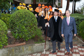 Cortejo previo a la imposición de la Medalla de Oro de la Universidad de Málaga a Dª. Adelaida de la Calle Martín. Paraninfo. Mayo de 2016