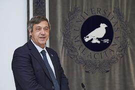 Teodomiro López. Toma de posesión de nuevos cargos de la Universidad de Málaga. Edificio del Rectorado. Abril de 2024