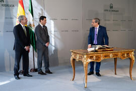 Toma de posesión de D. José Ángel Narváez Bueno como Rector de la Universidad de Málaga. Palacio de San Telmo, Sevilla. Enero de 2020