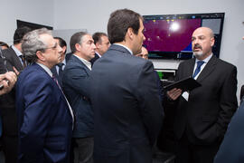 Visita de José Antonio Nieto, Secretario de Estado de Seguridad, a Aeorum. Edificio de Institutos Universitarios. Febrero de 2017