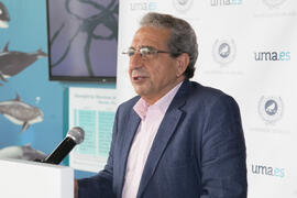 José Ángel Narváez. Presentación del I curso de verano "Mares de Andalucía". Puerto de Málaga. Julio de 2018