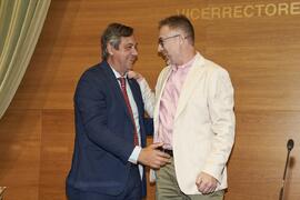 Toma de posesión de Santiago Palanco López como nuevo Vicerrector Adjunto de Sostenibilidad de la Universidad de Málaga. Edificio del Rectorado. Abril de 2024