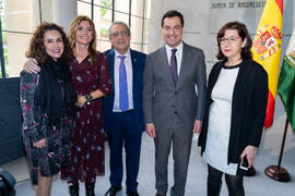 Foto de grupo. Toma de posesión de D. José Ángel Narváez Bueno como Rector de la Universidad de Málaga. Palacio de San Telmo, Sevilla. Enero de 2020