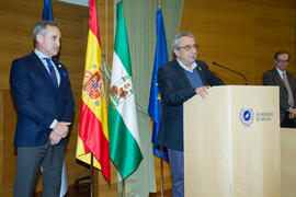 José Ángel Narváez en la Toma de Posesión de los nuevos catedráticos de la Universidad de Málaga. Edificio del Rectorado. Febrero de 2018