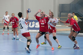 Partido Universidad de Aksaray - Universidad de Oslo. Categoría femenina. Campeonato Europeo Universitario de Balonmano. Antequera. Julio de 2017