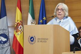 Laudatio de Asunción Rallo Gruss. Investidura como "Doctores Honoris Causa" de Antonio García Berrio y Pilar Palomo Vázquez por la Facultad de Filosofía y Letras de la Universidad de Málaga. Edificio del Rectorado. Junio de 2024