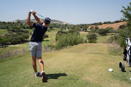 Jugada en el Campeonato Europeo de Golf Universitario. Antequera. Junio de 2019
