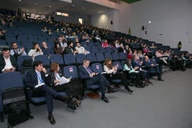 Asistentes al 7º Congreso Internacional de Actividad Física Deportiva para Mayores. Escuela Técnica Superior de Ingeniería de Telecomunicaciones y de Informática. Noviembre de 2017