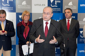 Inauguración de las Jornadas de Puertas Abiertas de la Universidad de Málaga. Abril de 2014