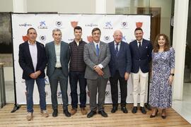 Foto de grupo. I Premios del Aula de Economía y Deporte de la Universidad de Málaga. Edificio del Rectorado. Febrero de 2024