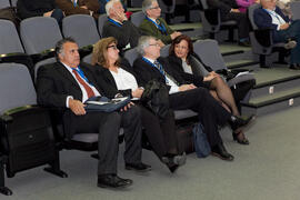 Asistentes al acto de clausura del 6º Congreso Internacional de Actividad Física Deportiva para Mayores. Escuela Técnica Superior de Ingeniería de Telecomunicaciones y de Informática. Marzo de 2015
