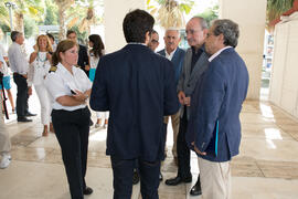 Momentos previos a la presentación del I curso de verano "Mares de Andalucía". Puerto de Málaga. Julio de 2018