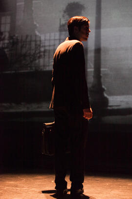 Javier Pérez. Ensayos para la Gala Inaugural de la XXIV edición de Fancine de la Universidad de Málaga. Teatro Cervantes. Noviembre de 2014