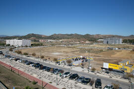 Vista del solar. Colocación de la primera piedra de la nueva Facultad de Psicología. Campus de Teatinos. Noviembre de 2017
