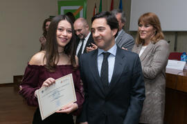 Entrega de premios de la X Olimpiada de Economía. XI Jornadas Andaluzas de Enseñanza de Economía. Facultad de Ciencias Económicas y Empresariales. Febrero de 2018