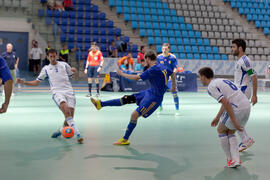 Partido Ucrania contra Israel. 14º Campeonato del Mundo Universitario de Fútbol Sala 2014 (FUTSAL). Antequera. Julio de 2014