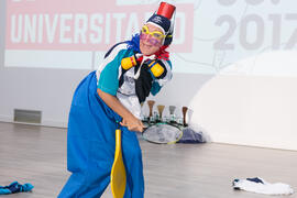 Espectáculo de humor en la Gala del Deporte Universitario 2017. Escuela Técnica Superior de Ingeniería de Telecomunicaciones. Junio de 2017