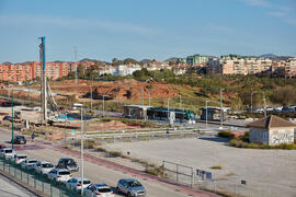 Obras en el Bulevar del Campus de Teatinos. Abril de 2021