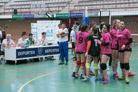 Partido femenino Universidad de Málaga - Universidad de A Coruña. Campeonato de España Universitario de Voleibol. Complejo Polideportivo Universitario. Abril de 2018