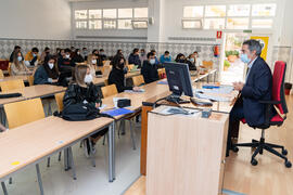 Aula de la Facultad de Derecho de la Universidad de Málaga. Campus de Teatinos. Octubre de 2020