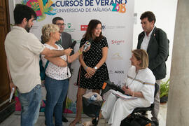 Photocall en la clausura de los Cursos de Verano de la Universidad de Málaga. Vélez Málaga. Julio de 2018