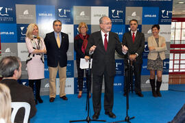 Inauguración de las Jornadas de Puertas Abiertas de la Universidad de Málaga. Abril de 2014